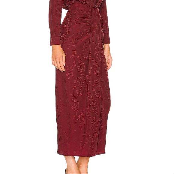 Sabina Musayev Aster Skirt in Garnet Small - Picture 3 of 11
